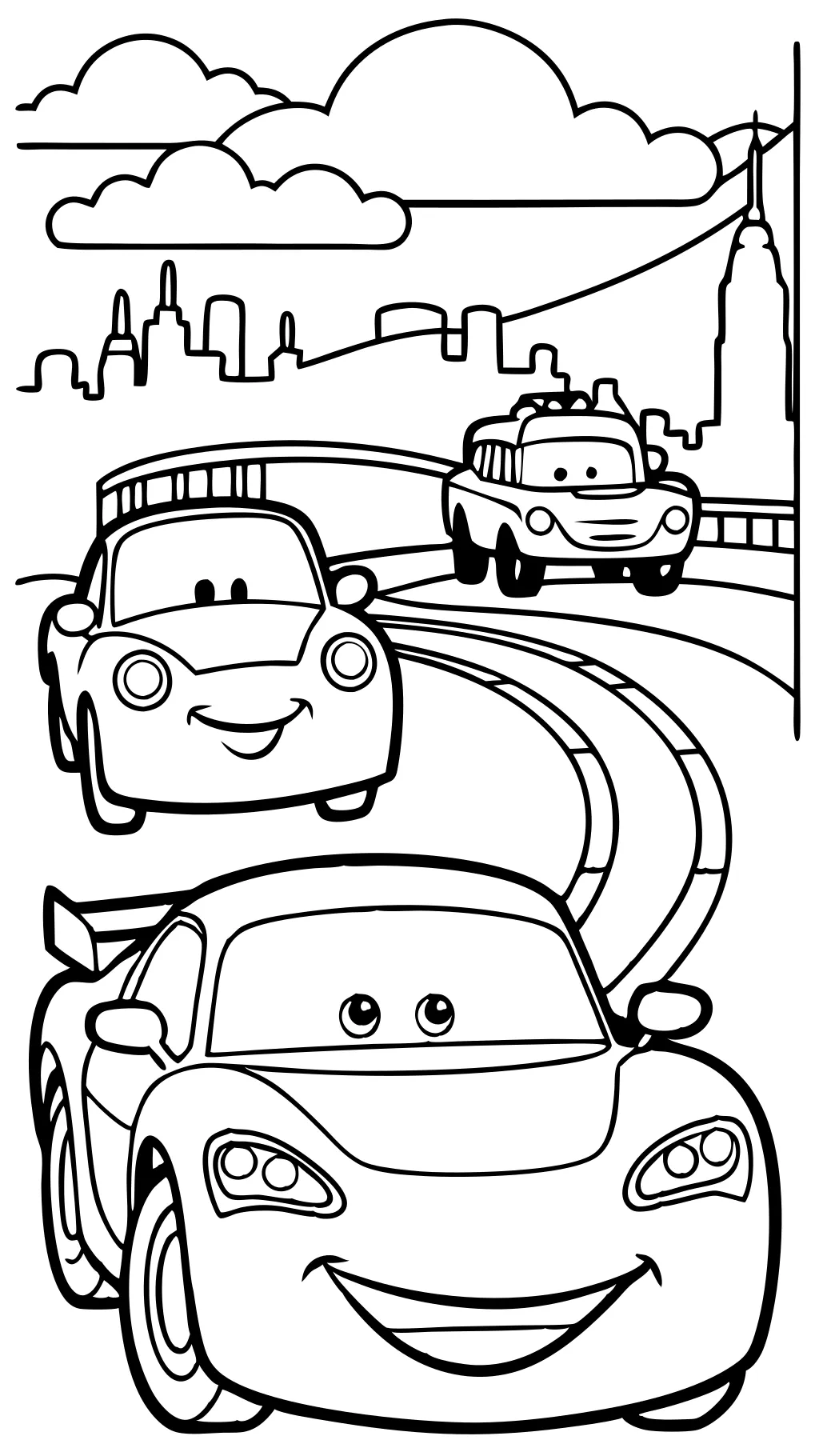 cars movie coloring pages free